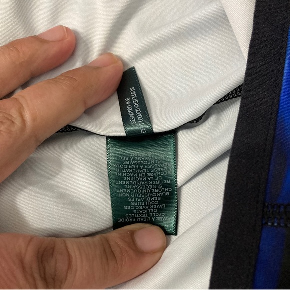 Lauren ralph lauren Pullover Blue Thumb Holes women active wear M 1/4 Zipper - Picture 14 of 16